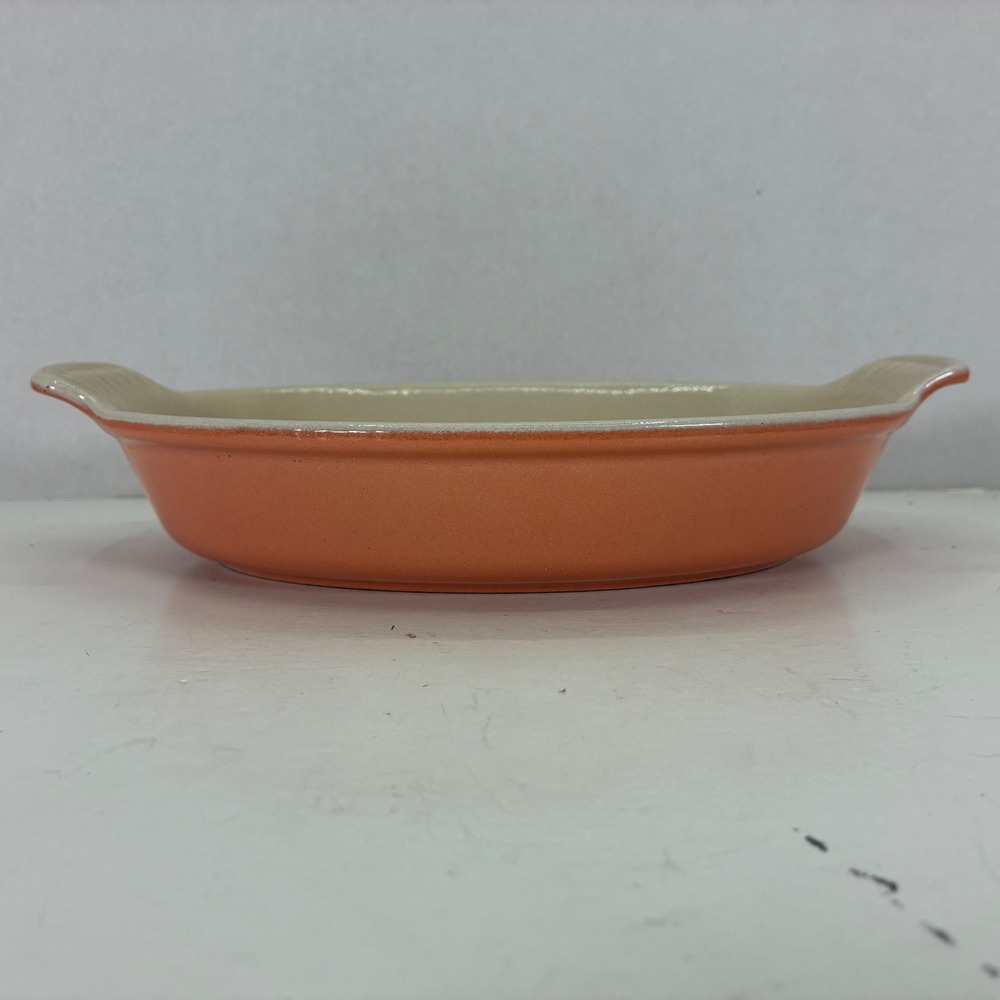 Le Creuset 20 Oval Au Gratin Baker Flame Orange Enameled Stoneware Baking Dish